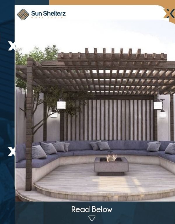 اشكال برجولات خشبية للروف